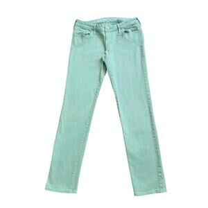 Bullhead Green Hermosa Super Skinny Low Rise Jeans 32" Inseam Size 11
